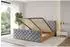 ALTDECOR ENZO3-Z Polsterbett mit Bettkasten und Lattenrost, 140x200cm, grau (800001637893)