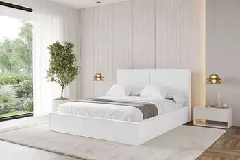 ALTDECOR Emmi Polsterbett mit Bettkasten, Lattenrost & Matratze H3/H4, 120x200cm, wei&szlig; (800001641421)