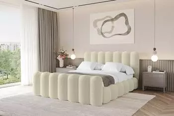 ALTDECOR SORA-Z Polsterbett mit Bettkasten und Lattenrost, Taupe, 160x200cm (800001636437)