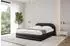 ALTDECOR LERIS-v1 Polsterbett mit Bettkasten & Lattenrost, 200x200cm, schwarz Kunstleder, Matratze H3+H4 (800001740218)