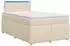 vidaXL Boxspringbett mit Matratze, Stoff, creme, 120x200cm (3452406)