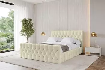 ALTDECOR Laro-Z Polsterbett mit Bettkasten und Lattenrost, taupe, 140x200cm (800001740771)