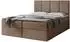 Mirjan24 Rebos Boucle Boxspringbett mit Bettkästen und Topper, H3