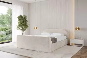 ALTDECOR TIVON-Z-V1 Polsterbett mit Bettkasten und Lattenrost, 160x200cm, beige (800001636370)