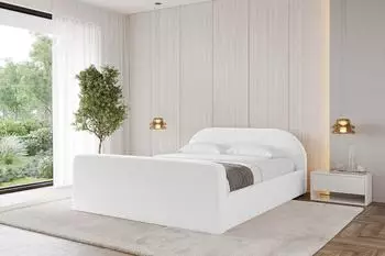 ALTDECOR TIVON-Z-V1 Polsterbett mit Bettkasten und Lattenrost, 140x200cm, wei&szlig; (800001740744)