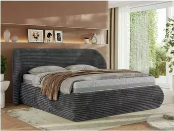 MKS CAELA Classic Polsterbett mit Bettkasten & Lattenrost, 160x200cm, grau (CAELA Classic)