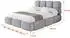 ALTDECOR NOMA Polsterbett mit Bettkasten und Lattenrost, 120x200cm, hellgrau (800001740005)