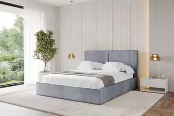 ALTDECOR Vanto Polsterbett mit Bettkasten und Lattenrost, 120x200cm, grau (800001638242)