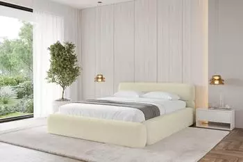 ALTDECOR ENORA-V1 Polsterbett mit Bettkasten und Lattenrost, 180x200cm, beige (800001638521)