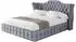 ALTDECOR MODY Polsterbett mit Bettkasten und Lattenrost, 200x200cm, grau (800001642246)