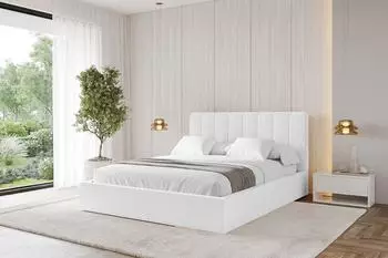 ALTDECOR STERA Polsterbett mit Bettkasten und Lattenrost, 200x200cm, wei&szlig; (800001636806)