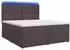 vidaXL Boxspringbett mit Matratze, dunkelbraun, Stoff, 160x200cm