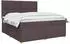 vidaXL Boxspringbett mit Matratze, dunkelbraun, Stoff, 160x200cm