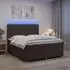 vidaXL Boxspringbett mit Matratze, dunkelbraun, Stoff, 160x200cm