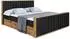 ALTDECOR LOLLI4-Z Boxspringbett mit Bettkasten, 120x200cm, schwarz (800001814077)