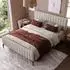 Stilvora Doppelbett 140×200cm, Leinen, grau-beige, verstellbares Kopfteil (KABKG7RWAQHVXTE)