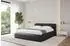 ALTDECOR Polsterbett ENORA-V1 mit Bettkasten, Lattenrost & Matratze H3/H4, 140x200cm, schwarz Kunstleder (800001642440)