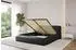 ALTDECOR Polsterbett ENORA-V1 mit Bettkasten, Lattenrost & Matratze H3/H4, 140x200cm, schwarz Kunstleder (800001642440)