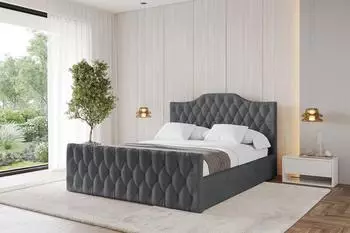 ALTDECOR FALIO-Z Polsterbett mit Bettkasten und Lattenrost, anthrazit, 120x200cm (800001638166)