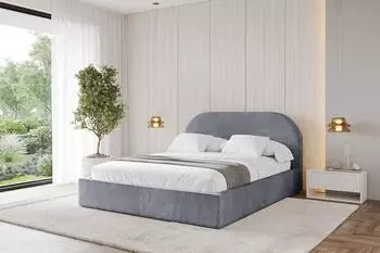 ALTDECOR TIVON Polsterbett mit Bettkasten und Lattenrost, 180x200cm, grau (800001637277)