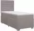 vidaXL Boxspringbett mit Matratze und Kopfteil, taupe, 90x200cm, Stoff (3453315)