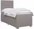 vidaXL Boxspringbett mit Matratze und Kopfteil, taupe, 90x200cm, Stoff (3453315)