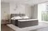 ALTDECOR Nina Boxspringbett mit Bettkasten, H3-Matratze, Topper, braun, 160x200cm (800001940702)