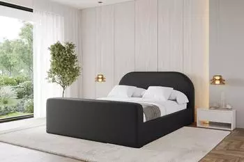 ALTDECOR Tivon-Z Polsterbett mit Bettkasten und Lattenrost, schwarz, 120x200cm (800001741186)