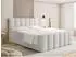 WFL GROUP Serenity Boxspringbett mit Bettkasten, Bouclé weiß, 120x200cm, H4 (800002023853)
