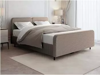 Beautysofa LEA Polsterbett mit Bettkasten 160x200 Tilia Cappuccino (800001133665)