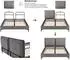 Beautysofa Sombra Polsterbett 160x200cm, Chenille, grau