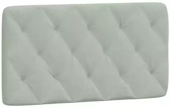 vidaXL Kopfteilkissen 100cm Samt, hellgrau (3207722)