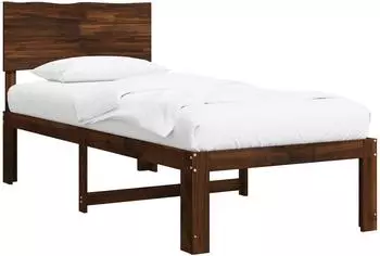 vidaXL Rostock Einzelbettgestell mit Kopfteil dunkelbraun 80x200cm (903326)