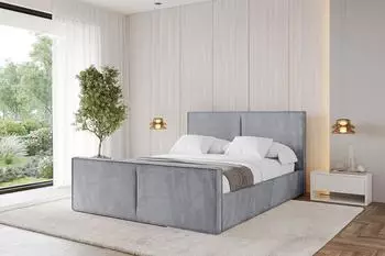 ALTDECOR Vanto-Z Polsterbett mit Bettkasten & Lattenrost, 160x200cm, hellgrau (800001740334)