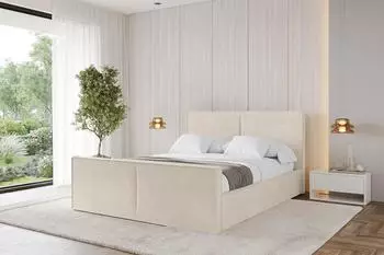 ALTDECOR Vanto-Z Polsterbett mit Bettkasten und Lattenrost, beige, 160x200cm (800001811780)