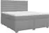 vidaXL Boxspringbett mit Matratze hellgrau 160x200cm Stoff (3453437)