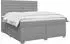vidaXL Boxspringbett mit Matratze hellgrau 160x200cm Stoff (3453437)