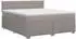 vidaXL Boxspringbett mit Matratze, Stoff, taupe, 180x200cm (3450534)