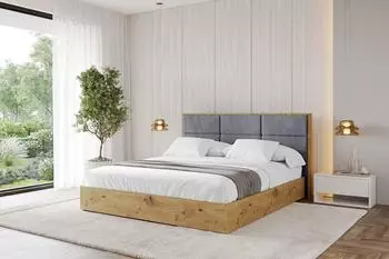 ALTDECOR ENZO1 Polsterbett mit Bettkasten & Lattenrost, dunkelgrau (800001637735)