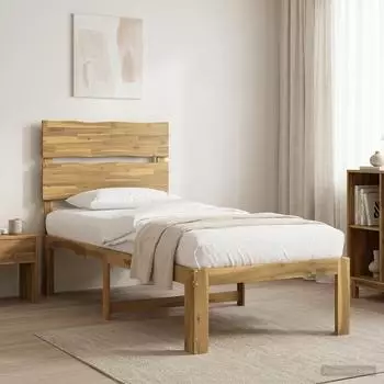 vidaXL Rostock Einzelbettgestell mit Kopfteil weiß gewaschen 80x200cm (903496)