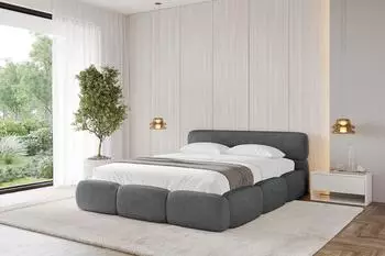 ALTDECOR ELVA-v1 Polsterbett mit Bettkasten und Lattenrost, 180x200cm, dunkelgrau (800001812503)