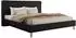 MKS Lumaro Classic Polsterbett 160x200, Kunstleder, schwarz