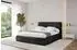 ALTDECOR Enora Polsterbett mit Bettkasten und Lattenrost, 200x200cm, schwarz (800001813516)