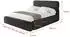 ALTDECOR Enora Polsterbett mit Bettkasten und Lattenrost, 200x200cm, schwarz (800001813516)