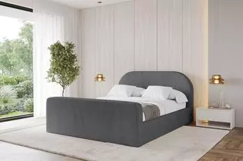 ALTDECOR TIVON-Z Polsterbett mit Bettkasten und Lattenrost, anthrazit, 120x200cm (800001741127)