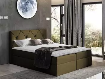 Mirjan24 Crystal Boxspringbett H3, gr&uuml;n, 180x200cm (800001163398)