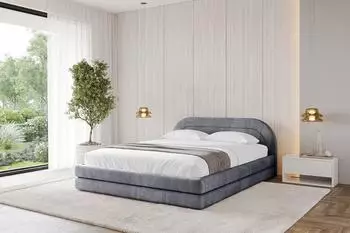 ALTDECOR LERIS-v1 Polsterbett mit Bettkasten und Lattenrost, 120x200cm, dunkelgrau (800001809706)