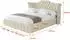 ALTDECOR MODY Polsterbett mit Bettkasten und Lattenrost, 200x200cm, beige (800001642279)