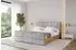 ALTDECOR ENZO1-Z Polsterbett mit Bettkasten und Lattenrost, 140x200cm, hellgrau (800001641803)