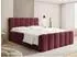 WFL GROUP Serenity Boxspringbett mit Bettkasten, bordeaux rot Samt, 120x200cm, H4 (800002023872)